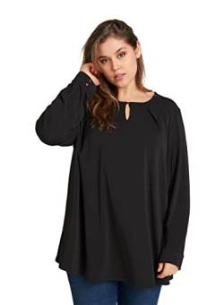 Zizzi Damen VALERIE Bluse, Schwarz (Black 199),42 (Herstellergröße: S (42/44)) von Zizzi