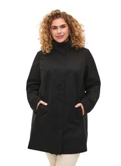 Zizzi Frauen Große Größen Jacke Kragen Taschen Reißverschluss Größe Gr M (46/48) Black von Zizzi