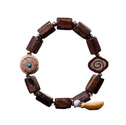 ZlyxLzq Armbänder, Reichtumsarmband, Holz-Glücksarmband for Männer und Frauen, Adlerholz-Perlenarmband for Herren, bestes Perlenarmband, geweiht von buddhistischen Lehrern von ZlyxLzq