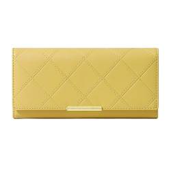 ZoCkz Damenbrieftaschen Geldbörsen Visitenkartenetuis Lederhandtaschen Geldscheinklammern Abendtaschen (Color : Yellow) von ZoCkz