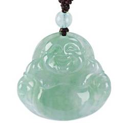 ZoRHac Jade-Anhänger-Halskette, Jade-Anhänger, Jade-Buddha-Halskette, weibliche Modelle, Eis, natürliche Jade, Silberkette, Jade-Buddha-Frauen von ZoRHac