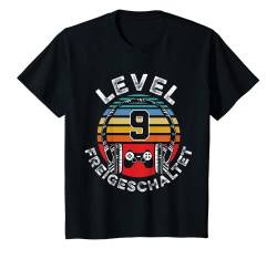 Kinder Level 9 Jahre Geburtstagsshirt Junge Gamer 9. Geburtstag T-Shirt von Zocker Style Coole Gamer Geburtstag Geschenkidee