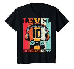 Kinder Level 10 Jahre Geburtstagsshirt Junge Gamer 10. Geburtstag T-Shirt von Zocker Stylez Coole Gamer Geburtstag Geschenkidee