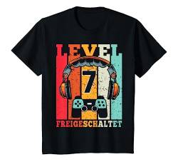 Kinder Level 7 Jahre Geburtstagsshirt Junge Gamer 7. Geburtstag T-Shirt von Zocker Stylez Coole Gamer Geburtstag Geschenkidee