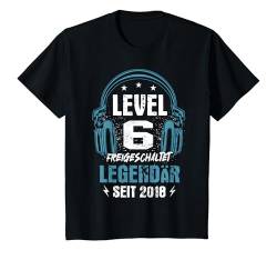 Kinder Level 6 Geburtstag Junge Kinder Deko Lustig 2018 6er T-Shirt von Zocker Stylez Gamer Geburtstag Geschenke 2024