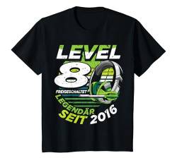 Kinder Level 8 Geburtstag Junge Kinder Deko Lustig 2016 8er T-Shirt von Zocker Stylez Gamer Geburtstag Geschenke 2024