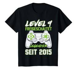 Kinder Level 9 Geburtstag Junge Kinder Deko Lustig 2015 9er T-Shirt von Zocker Stylez Gamer Geburtstag Geschenke 2024