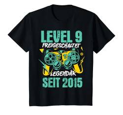 Kinder Level 9 Geburtstag Junge Kinder Deko Lustig 2015 9er T-Shirt von Zocker Stylez Gamer Geburtstag Geschenke 2024