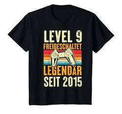 Kinder Level 9 Geburtstag Junge Kinder Deko Lustig 2015 9er T-Shirt von Zocker Stylez Gamer Geburtstag Geschenke 2024
