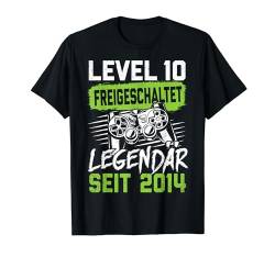 Level 10 Geburtstag Junge Kinder Deko Lustig 2014 10er T-Shirt von Zocker Stylez Gamer Geburtstag Geschenke 2024