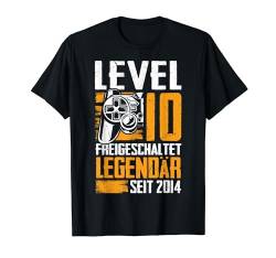 Level 10 Geburtstag Junge Kinder Deko Lustig 2014 10er T-Shirt von Zocker Stylez Gamer Geburtstag Geschenke 2024