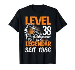 Level 38 Geburtstag Mann Deko Lustig 1986 38er Geburtstag T-Shirt von Zocker Stylez Gamer Geburtstag Geschenke 2024