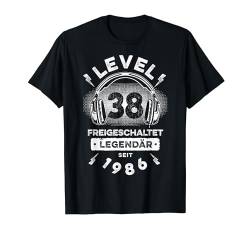 Level 38 Geburtstag Mann Deko Lustig 1986 38er Geburtstag T-Shirt von Zocker Stylez Gamer Geburtstag Geschenke 2024