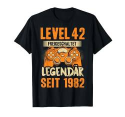 Level 42 Geburtstag Mann Deko Lustig 1982 42er Geburtstag T-Shirt von Zocker Stylez Gamer Geburtstag Geschenke 2024