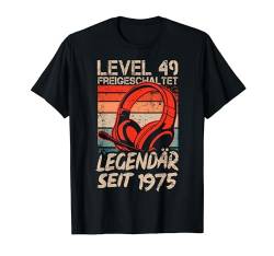 Level 49 Geburtstag Mann Deko Lustig 1975 49. Geburtstag T-Shirt von Zocker Stylez Gamer Geburtstag Geschenke 2024