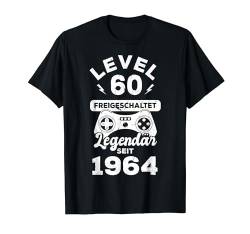 Level 60 Geburtstag Mann Deko Lustig 1964 60er Geburtstag T-Shirt von Zocker Stylez Gamer Geburtstag Geschenke 2024