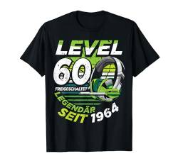 Level 60 Geburtstag Mann Deko Lustig 1964 60er Geburtstag T-Shirt von Zocker Stylez Gamer Geburtstag Geschenke 2024