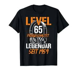 Level 65 Geburtstag Mann Deko Lustig 1959 65er Geburtstag T-Shirt von Zocker Stylez Gamer Geburtstag Geschenke 2024