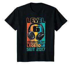 Kinder Level 6 Jahre Geburtstagsshirt Junge Gamer 2017 Geburtstag T-Shirt von Zocker Stylez Gamer Geburtstag Geschenkideen 2023