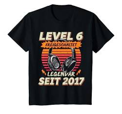 Kinder Level 6 Jahre Geburtstagsshirt Junge Gamer 2017 Geburtstag T-Shirt von Zocker Stylez Gamer Geburtstag Geschenkideen 2023