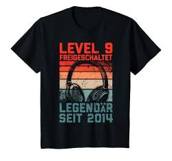 Kinder Level 9 Jahre Geburtstagsshirt Junge Gamer 2014 Geburtstag T-Shirt von Zocker Stylez Gamer Geburtstag Geschenkideen 2023