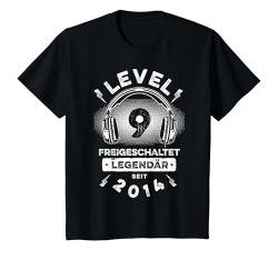 Kinder Level 9 Jahre Geburtstagsshirt Junge Gamer 2014 Geburtstag T-Shirt von Zocker Stylez Gamer Geburtstag Geschenkideen 2023