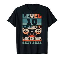 Level 10 Jahre Geburtstagsshirt Junge Gamer 2013 Geburtstag T-Shirt von Zocker Stylez Gamer Geburtstag Geschenkideen 2023