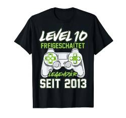 Level 10 Jahre Geburtstagsshirt Junge Gamer 2013 Geburtstag T-Shirt von Zocker Stylez Gamer Geburtstag Geschenkideen 2023