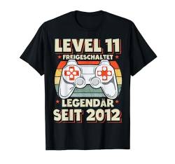 Level 11 Jahre Geburtstagsshirt Junge Gamer 2012 Geburtstag T-Shirt von Zocker Stylez Gamer Geburtstag Geschenkideen 2023