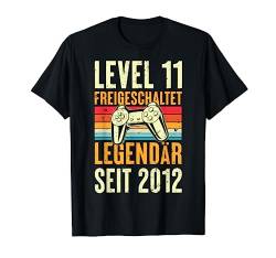 Level 11 Jahre Geburtstagsshirt Junge Gamer 2012 Geburtstag T-Shirt von Zocker Stylez Gamer Geburtstag Geschenkideen 2023