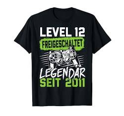 Level 12 Jahre Geburtstagsshirt Junge Gamer 2011 Geburtstag T-Shirt von Zocker Stylez Gamer Geburtstag Geschenkideen 2023