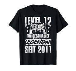 Level 12 Jahre Geburtstagsshirt Junge Gamer 2011 Geburtstag T-Shirt von Zocker Stylez Gamer Geburtstag Geschenkideen 2023