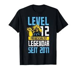 Level 12 Jahre Geburtstagsshirt Junge Gamer 2011 Geburtstag T-Shirt von Zocker Stylez Gamer Geburtstag Geschenkideen 2023