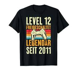 Level 12 Jahre Geburtstagsshirt Junge Gamer 2011 Geburtstag T-Shirt von Zocker Stylez Gamer Geburtstag Geschenkideen 2023
