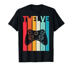 Level 12 Jahre Geburtstagsshirt Junge Gamer 12 Jahre alt T-Shirt von Zocker Stylez Retro Gamer Geburtstag Geschenkideen