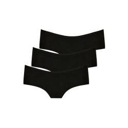 Zockn Panties aus Bio-Baumwolle | 3er-Pack - L/Schwarz I einfarbig I Oeko-TEX® I Anti-Loch I Nachhaltig I von Zockn