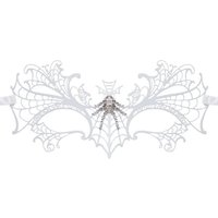 Zoelibat Verkleidungsmaske Schmetterlings Augenmaske Esmeralda - Weiß mit Str von Zoelibat