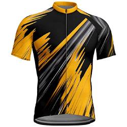 Zofedap Fahrradtrikot Herren Kurzarm Sommer Atmungsaktiv Workout MTB Radtrikot Fahrrad Trikot Radshirt Fahrradbekleidung Sweatshirt Sportshirt Herrentops Männer von Zofedap