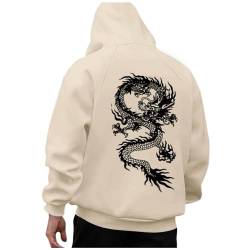 Zofedap Kapuzenpullover Herren Hoodie Männer mit Backprint Sweatshirt Kapuzenpulli Streetwear Sweatjacke Langarm Frühling Herbst Winter von Zofedap