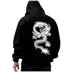 Zofedap Kapuzenpullover Herren Hoodie Männer mit Backprint Sweatshirt Kapuzenpulli Streetwear Sweatjacke Langarm Frühling Herbst Winter von Zofedap