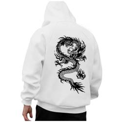 Zofedap Kapuzenpullover Herren Hoodie Männer mit Backprint Sweatshirt Streetwear Sweatjacke Langarm Kapuzenpulli Frühling Herbst Winter von Zofedap