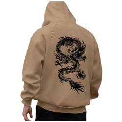 Zofedap Kapuzenpullover Herren Hoodie Männer mit Backprint Sweatshirt Streetwear Sweatjacke Langarm Kapuzenpulli Frühling Herbst Winter von Zofedap