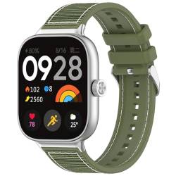 Zohmuly Armband Kompatibel Für Redmi Watch 4/Xiaomi Band 8 Pro, Classic Silikon Nylon Ersatz Uhrenarmband Für Redmi Watch 4 Smartwatch von Zohmuly