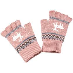 Zolunu Unisex Winter Halbe Finger Handschuhe Warme Winter Fingerlose Touchscreen Handschuhe Stretchy Knit Tippen Handschuhe von Zolunu