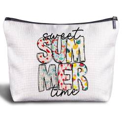 Zomhix Sommer-Make-up-Tasche für Frauen – Sommergeschenke für Frauen und Mädchen, Retro, süße Sommerzeit, Kosmetiktasche für Geldbörse, Reisetasche von Zomhix