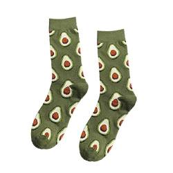 3 Paare Avocado Obst Lebensmittel Socken Kurz Lustige Cotton Socken Damen-Winter-Männer Unisex-Socken von Zonfer