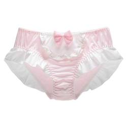 ZooChest Slip Damen Nette Höschen Seiden Unterwäsche für Frauen Unterhosen Rüschen Hipster Panty mit Baumwollanteil Sissy Höschen L von ZooChest