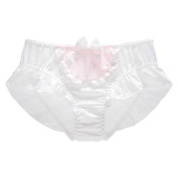 ZooChest Slip Damen Nette Höschen Seiden Unterwäsche für Frauen Unterhosen Rüschen Hipster Panty mit Baumwollanteil Sissy Höschen L von ZooChest