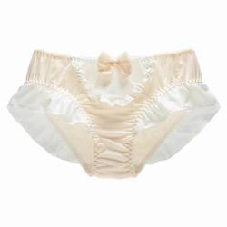 ZooChest Slip Damen Nette Höschen Seiden Unterwäsche für Frauen Unterhosen Rüschen Hipster Panty mit Baumwollanteil Sissy Höschen L von ZooChest