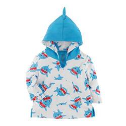 Zoocchini Unisex Baby Accappatoio Cover Up UPF 50+, Sherman Lo Squalo Rashguard, Blau (Shark Shark), One Size (Herstellergröße: M/L 12-24M) von Zoocchini